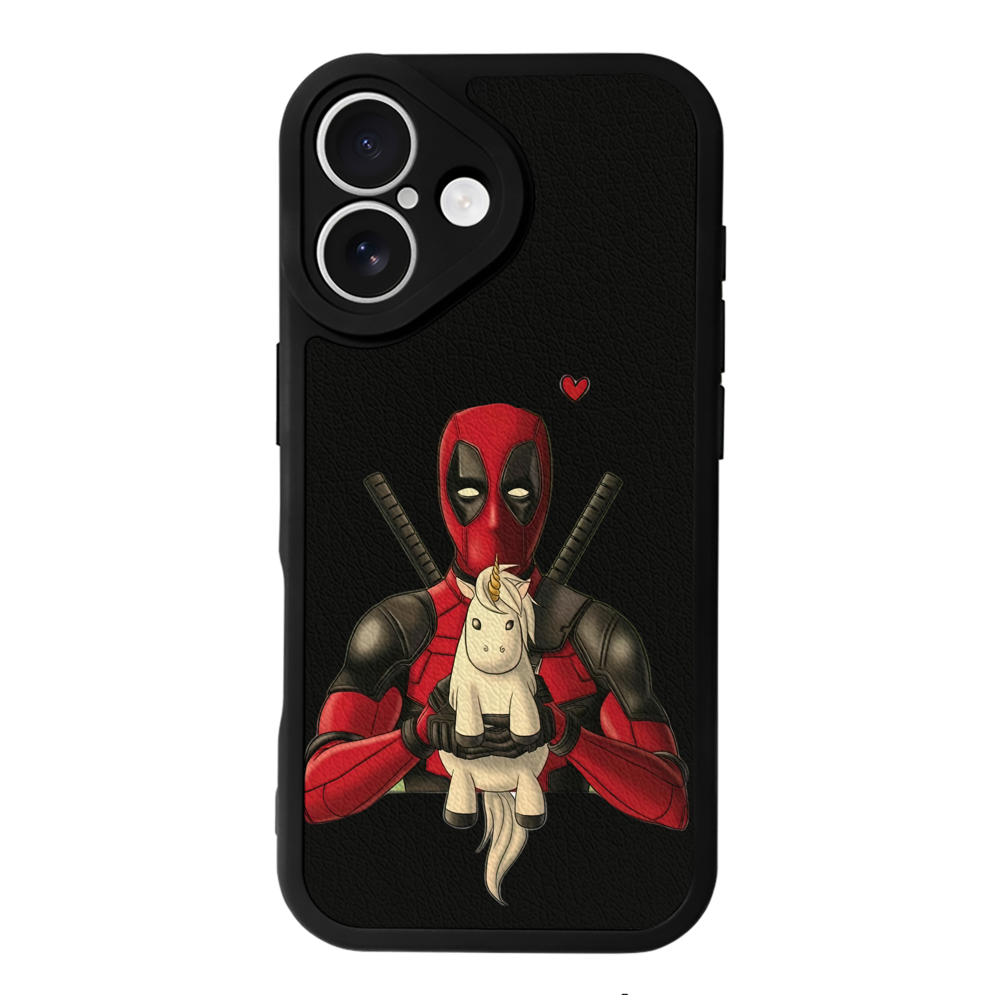 （画像用） Deadpool デッドプール 【iPhone 16シリーズ対応】シリコンスマホケース（レザー調） 材質：シリコン